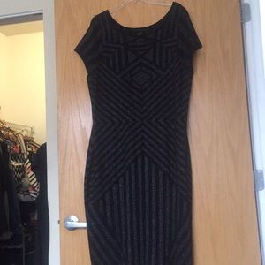 Black Knit/sweater dress with silver detailing